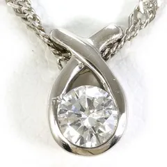 PT900　PT850　ネックレス　necklace　ダイヤ　0.204　SI2　鑑定書　総重量約4.2g　約45cm