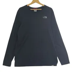 THE NORTH FACE/ザノースフェイス 長袖 ロンT ワンポイントプリント Repablic of North Macedonia製 メンズ L/G ブラック