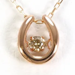 K10PG　ネックレス　necklace　ブラウンダイヤ　総重量約0.6g　約39cm
