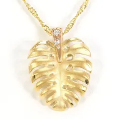 14K　YGPG　ネックレス　necklace　ジルコニア　総重量約2.2g　約40cm