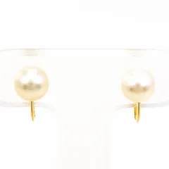 K18YG　イヤリング　clip-on earrings　パール（真珠）　総重量約2.0g