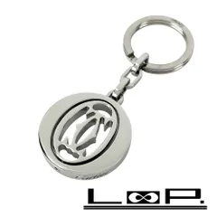 ⭐️未使用品　Cartier カルティエ シルバー キーホルダー回転式　チャーム 楽天市場】美品 CARTIER カルティエ 2Cチャーム シルバー メタル