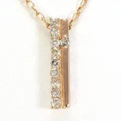 K10PG　ネックレス　necklace　ダイヤ　0.20　総重量約1.2g　約39cm