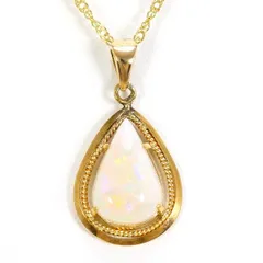 K18YG　ネックレス　necklace　オパール　総重量約1.8g　約42cm
