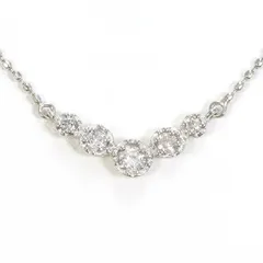 PT900　PT850　ネックレス　necklace　ダイヤ　0.12　総重量約2.1g　約41cm