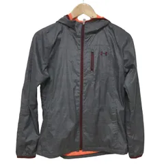 UNDER ARMOUR(アンダーアーマー) ブルゾン サイズSM レディース - グレー×ボルドー 長袖/ジップアップ/秋/春
