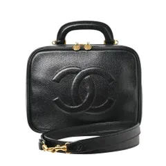 CHANEL 5番台 キャビアスキン 2way バニティ ショルダー バッグ
