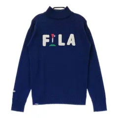 サイズ：M FILA GOLF フィラゴルフ  ウール混 ハイネック ニットセーター  ネイビー系 [240101535474] ゴルフウェア レディース ストスト