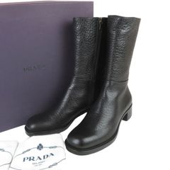 PRADA レザーエンジニアブーツ38 24.5㎝〜25.0㎝ イタリア製 - メルカリ