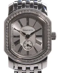 ★箱・ギャラ付！良品！TIFFANY&Co. ティファニー マーククーペ 21932523 ダイヤベゼル ホワイト文字盤 クォーツ レディース★