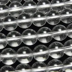高透明水晶　ラウンドビーズ　サイズ選択式　約6ｍｍ/8ｍｍ/10ｍｍ/12ｍｍ　特価