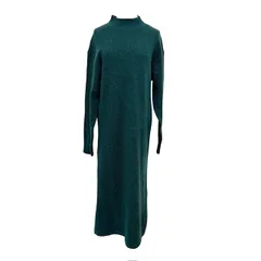 古着 アーバンリサーチドアーズ 長袖 ニットワンピース クリーニング済み グリーン系 レディース Mサイズ