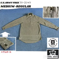 【米軍放出品】フリースシャツ ハーフジップ Mサイズ 長袖 難燃性 PECKHAM フリースジャケット ポーラテック 防寒 (60) ☆BI29HK