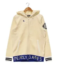 パーリーゲイツ｜メンズ｜Lサイズ｜長袖ニットフーディー｜秋冬｜ホワイト系｜古着ゴルフウェア