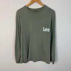 Lee リー ロングTシャツ ロンT プリントロゴ アースカラー カーキ Mサイズ メンズ 古着 アメカジ