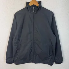 Old UNIQLO　ナイロンジャケット フルジップ スタンドカラー ブラック メンズ 古着 ストリート スポーツMIX　テック系