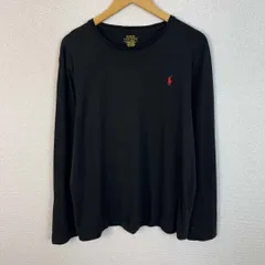 POLO RALPH LAUREN ポロラルフローレン 長袖Tシャツ ワンポイントロゴ ブラック Lサイズ メンズ 古着 アメカジ