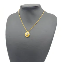 希少　Christian Dior クリスチャン　ディオール　ロゴ　チャーム　ネックレス　チョーカー　ゴールド　ヴィンテージ　オールド