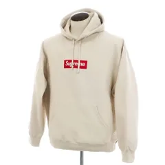 【中古】シュプリーム Supreme 2024年秋冬 Box Logo Hooded Sweatshirt コットンポリ パーカー ライトベージュ【サイズL】【メンズ】