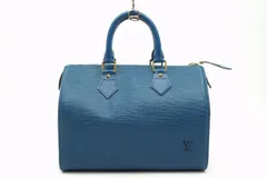ルイ ヴィトン エピ スピーディ25 ミニボストン ハンドバッグ トート M43015 LV レザー 青 トレドブルー Louis Vuitton 3704h