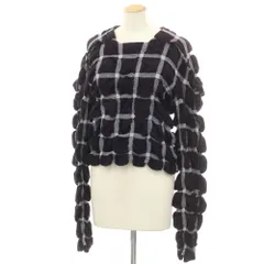 【中古】イッセイミヤケ ISSEY MIYAKE 2024年秋冬 チェック 長袖 カットソー ブラックxホワイト【サイズ表記なし（L位）】【レディース】 中古】イッセイミヤケ ISSEY MIYAKE 2024年秋冬 チェック 長袖