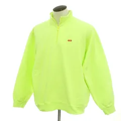 【中古】シュプリーム Supreme 2025年春夏 Small Box Half Zip Pullover コットンポリエステル スタンドカラー スウェット ネオンイエロー【サイズL】【メンズ】