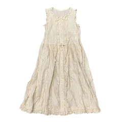 ☆EM10061 ピンクハウス フリルワンピース ノースリーブ ピコフリル綿ローンワンピース