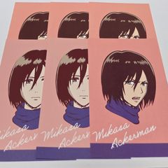 進撃の巨人 WIT STUDIO 特典 ミカサ ポストカード、缶バッジ - メルカリ