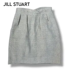 ◻︎【JILL STUART】ウールチェックスカート クロスデザインフロント　M