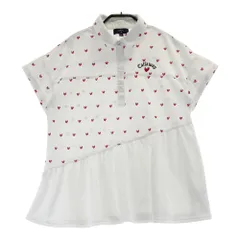 サイズ：M CALLAWAY キャロウェイ 2023年モデル 半袖ポロシャツ フレア ハート柄 ホワイト系 [240101544530] ゴルフウェア レディース ストスト