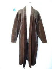 6　ロク　FAKE FUR SHAWL COLLAR COUT　コート　Sサイズ　ブラウン　ブラック混　裏地あり　日本製　ビューティーアンドユース　ユナイテッドアローズ　送料込み　6459073