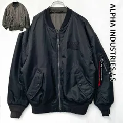 アルファ　MA-1　リバーシブル　ブルゾン　フライトジャケット　プリントロゴ Mサイズ相当 ALPHA INDUSTRIES ユニセックス メンズ