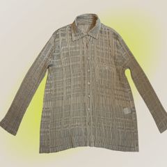 HERMÈS リボン柄 ボルデュック 長袖シャツ グレー - メルカリ