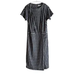 RE230 TRU TRUSSARDI STILE トゥルートラサルディ ワンピース 千鳥格子柄 日本製 レディース 36サイズ