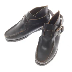 【中古】【未使用】ユケテン YUKETEN ワックスレザー リングブーツ ブラック【サイズM8 1/2E】【メンズ】のサムネイル