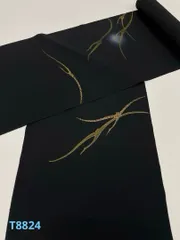 付け下げ 金彩 鶴 黒地 正絹 反物 - メルカリ
