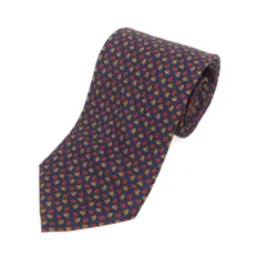 E＆G CAPPELLI / イージー・カペッリ　ナポリ製　シルクタイ　紺小紋柄 E＆G CAPPELLI / イージー・カペッリ ナポリ製 シルクタイ 紺小紋柄