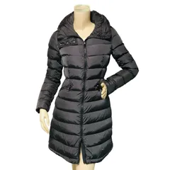 美品★MONCLER・モンクレール FLAMMETTE レディース ブランドアイコンワッペン 収納フード付き シャイニーナイロン ダブルジップ ダウンコート(00/S相当)レディースダウンジャケット カジュアル  コート 秋冬物 アウター ブランド