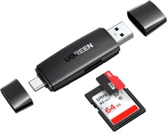 UGREEN SDカードリーダー Type-C OTG対応 1台2役 USB3.0 Android スマホ タブレット、MacBook、Windows PCに適用