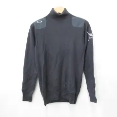 オークリースカルコレクション OAKLEY SKULL COLLECTION ゴルフ スポーツウェア ニット セーター タートルネック 長袖 ウール混 刺繍 グレー L