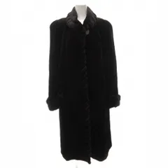 【中古】パルティーナ PARTINA  ファーコート 毛皮 シェアードミンク ロング F 黒 ブラック /AE ■GY05 レディース パルティーナ PARTINA ファーコート 毛皮 シェアードミンク ロング F