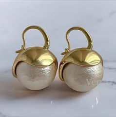 ゴールド パールフープピアス♡新品《韓国風》