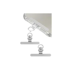 【新品】 [aerix] スマホストラップ ストラップホルダー 【極薄0.2mm・360°旋回式・浮きなし曲がれ設計金属製】 タグパッチ ステンレス鋼 頑丈 薄型金属ステンレス製 スマホ ショルダー ストラップ 落下防止 携帯ストラップ スマホショルダー  1