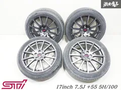 STIホイール レガシィ　B4 17X7.5J+48　5/100 20年　４本 激安 中古 4本セット】 スバル レガシィ B4 BE系 純正 アルミホイール