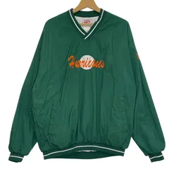 Rawlings/ローリングス ナイロンプルオーバーシャツ Vネック プルオーバー ライトアウター ジャケット フロント刺繍 メンズ L グリーン