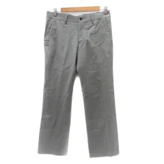 コムサデモードメン COMME CA DU MODE MEN ストレートパンツ ロング丈 千鳥格子柄 L 黒 ブラック /YK27のサムネイル