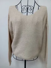 値段タグ付【ROYAL PARTY／ロイヤルパーティー】アクリル混 ベージュ セーター 340.