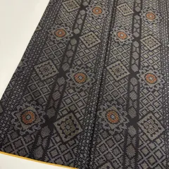 本場大島紬 横双 裄65 素敵な絣柄 正絹 着物 MK-502