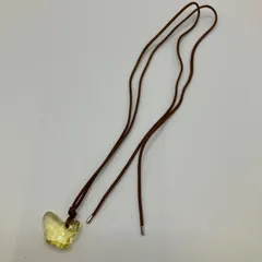 4393　SWAROVSKI　スワロフスキー　ネックレス　ペンダント　 蝶々　バタフライ　イエロー系　　クリスタル　アクセサリー　 レディース