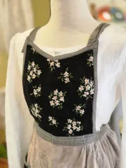 花刺繍ビスチェエプロン